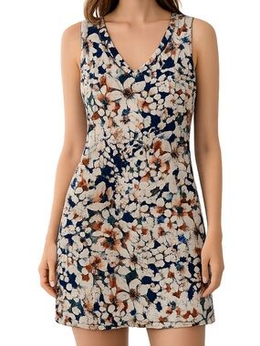 Neely Floral V-Neck Sleeveless Short Dress